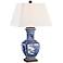 Leah Blue and White Ceramic Table Lamp