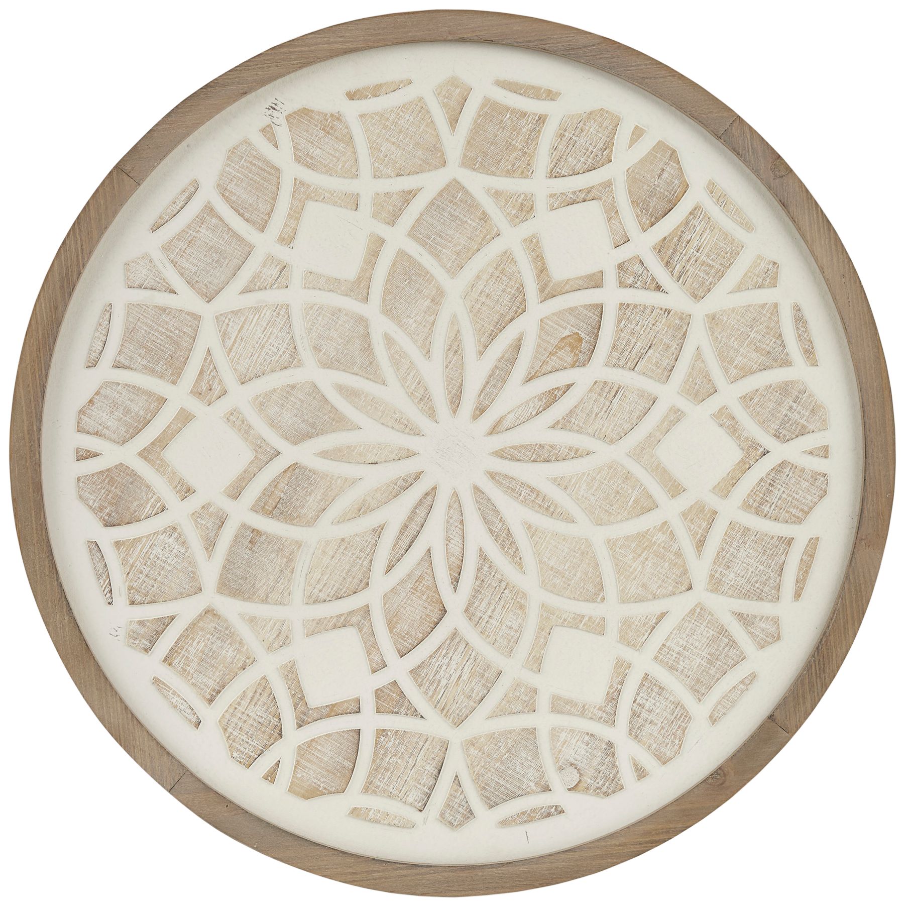 Round wood home wall hot decor ornament - symmetrical pattern