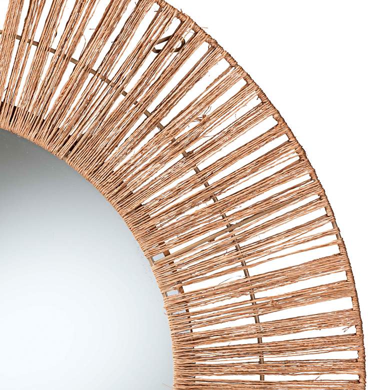 Image 4 Leala Natural Brown Jute 31 1/2" Round Wall Mirror more views