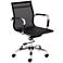 Lealand Black and Chrome Low Back Desk Chair