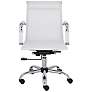 Lealand White and Chrome Low Back Desk Chair in scene
