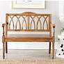 2_Leamington Oak Wood 40" Wide Bench more views
