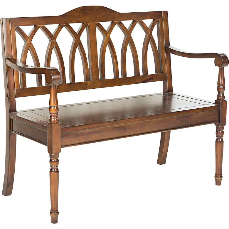 Image 1 Leamington Walnut Wood 40" Wide Bench
