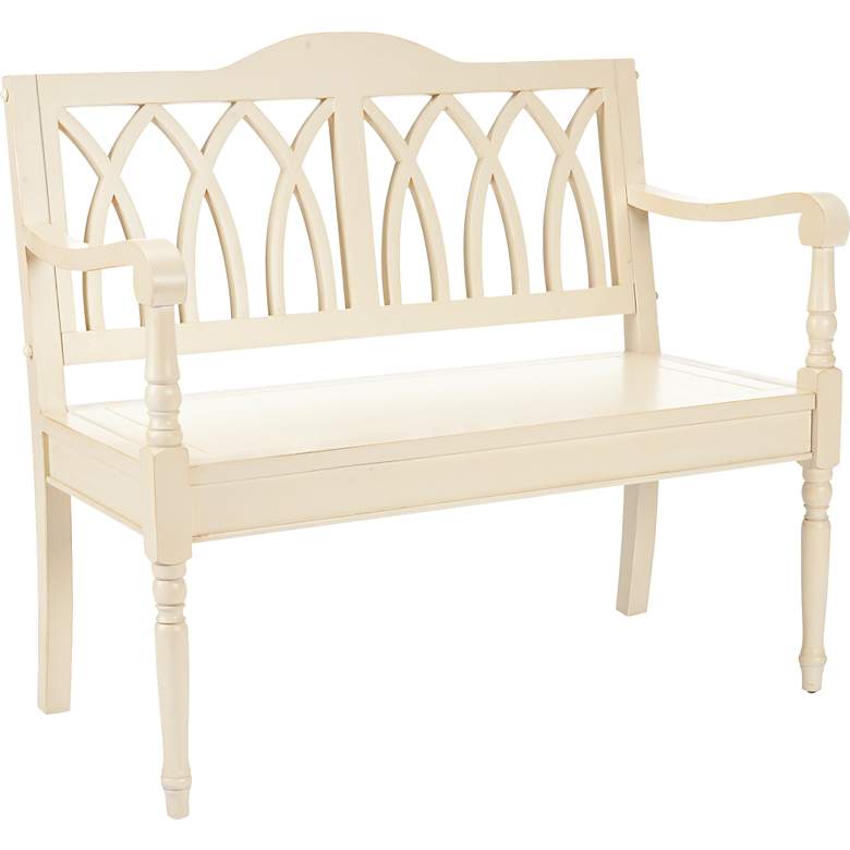 Image 1 Leamington White Wood 40 inch Wide Bench