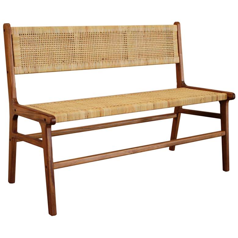 Image 1 Leana Caramel Rattan Bench