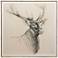 Leander 1 Multi Color Animal Oil Painting with Wood Grain Frame Wall Art