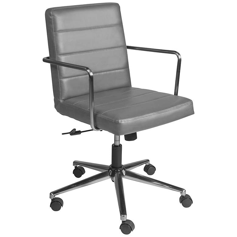 Image 1 Leander Gray Adjustable Swivel Office Chair