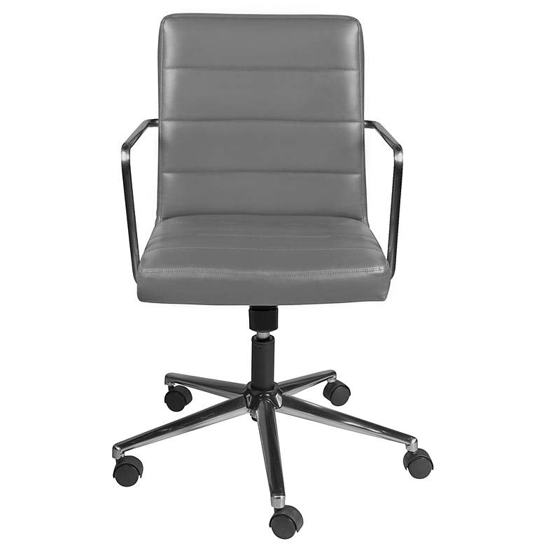 Image 2 Leander Gray Adjustable Swivel Office Chair more views