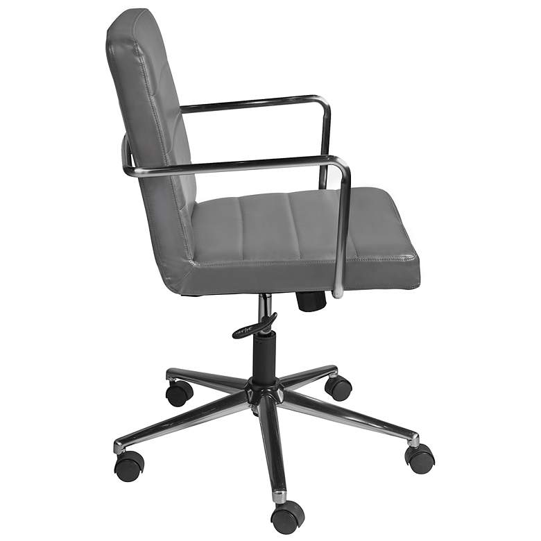 Image 3 Leander Gray Adjustable Swivel Office Chair more views
