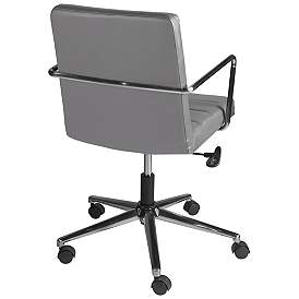 Image4 of Leander Gray Adjustable Swivel Office Chair more views