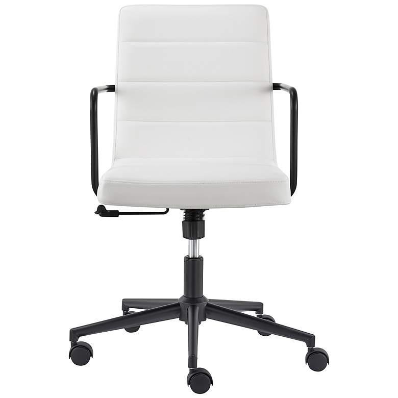 Image 5 Leander White Adjustable Swivel Office Chair more views