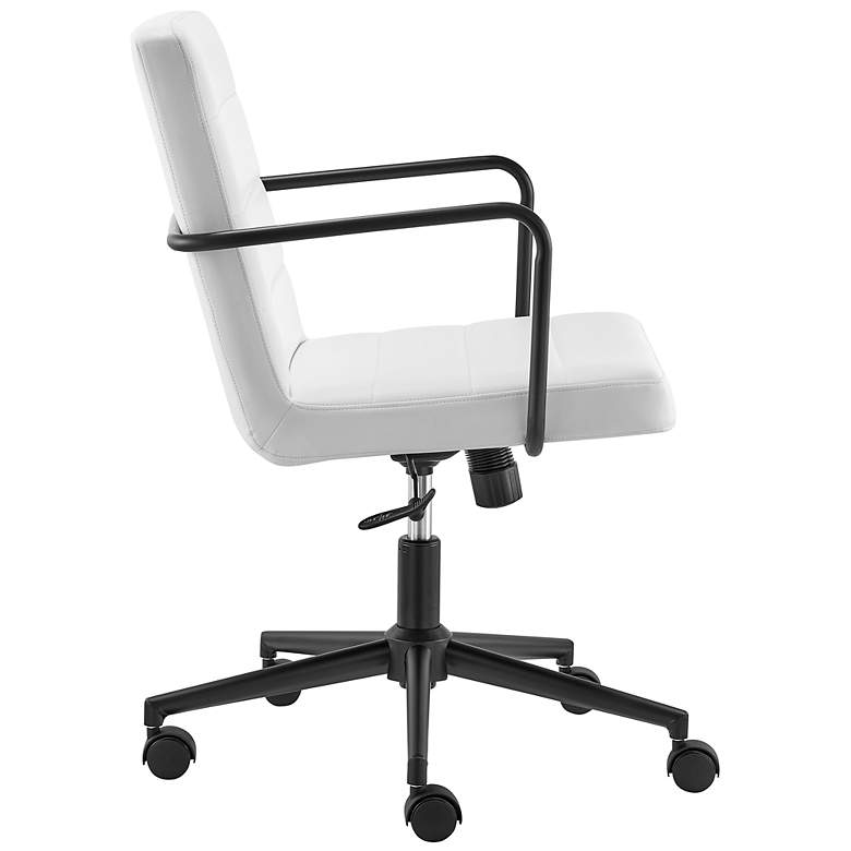 Image 6 Leander White Adjustable Swivel Office Chair more views