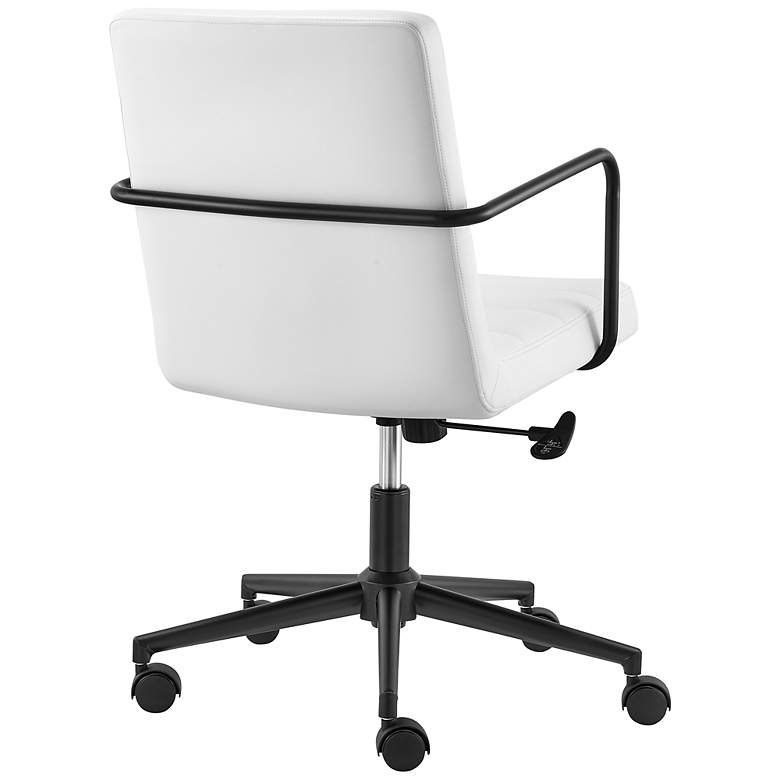 Image 7 Leander White Adjustable Swivel Office Chair more views