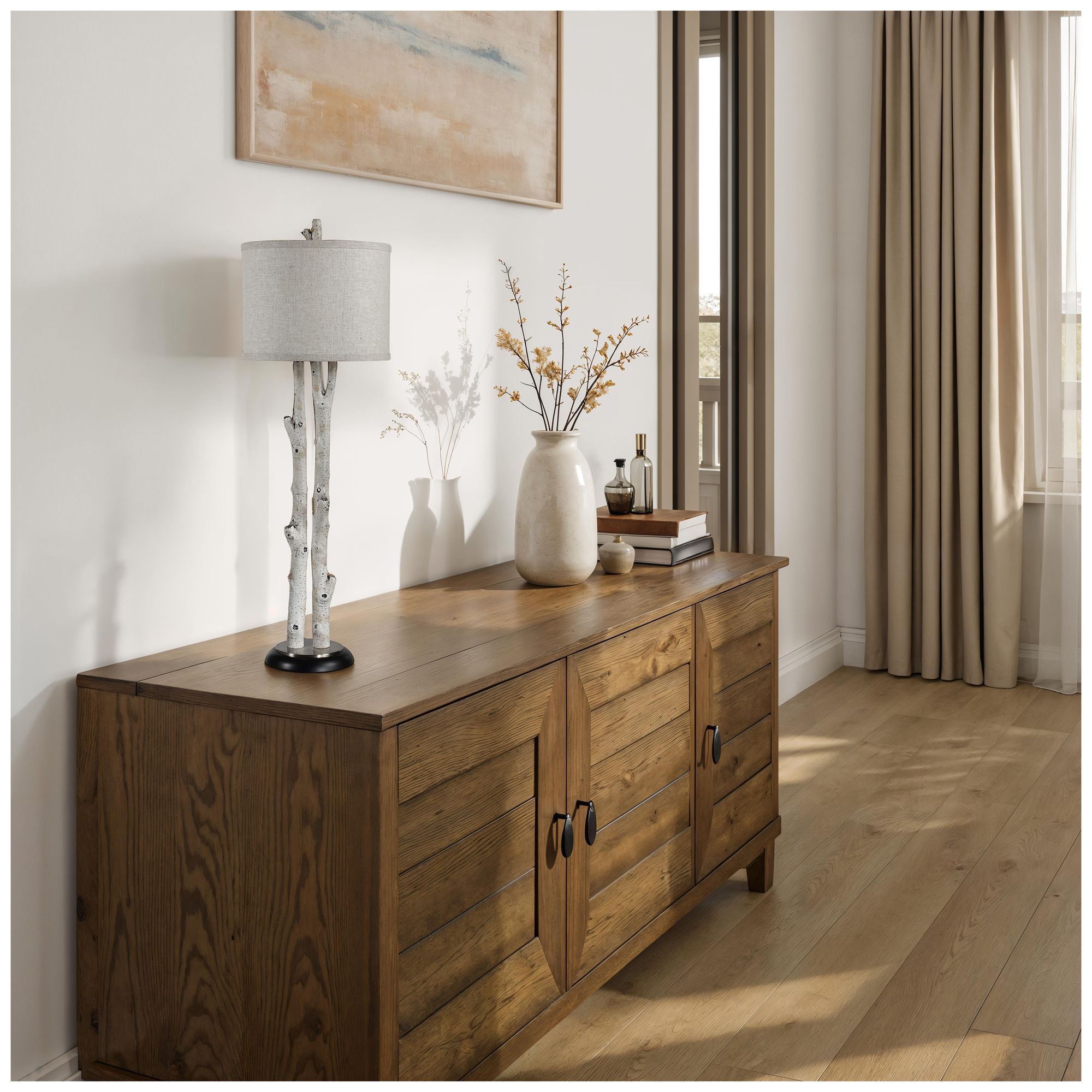 Image 4 Leandro 35.25" Height Table Lamps, Faux Birch Tree more views