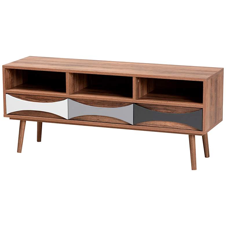 Image 2 Leane 47 1/4" Wide Natural Brown 3-Drawer TV Stand