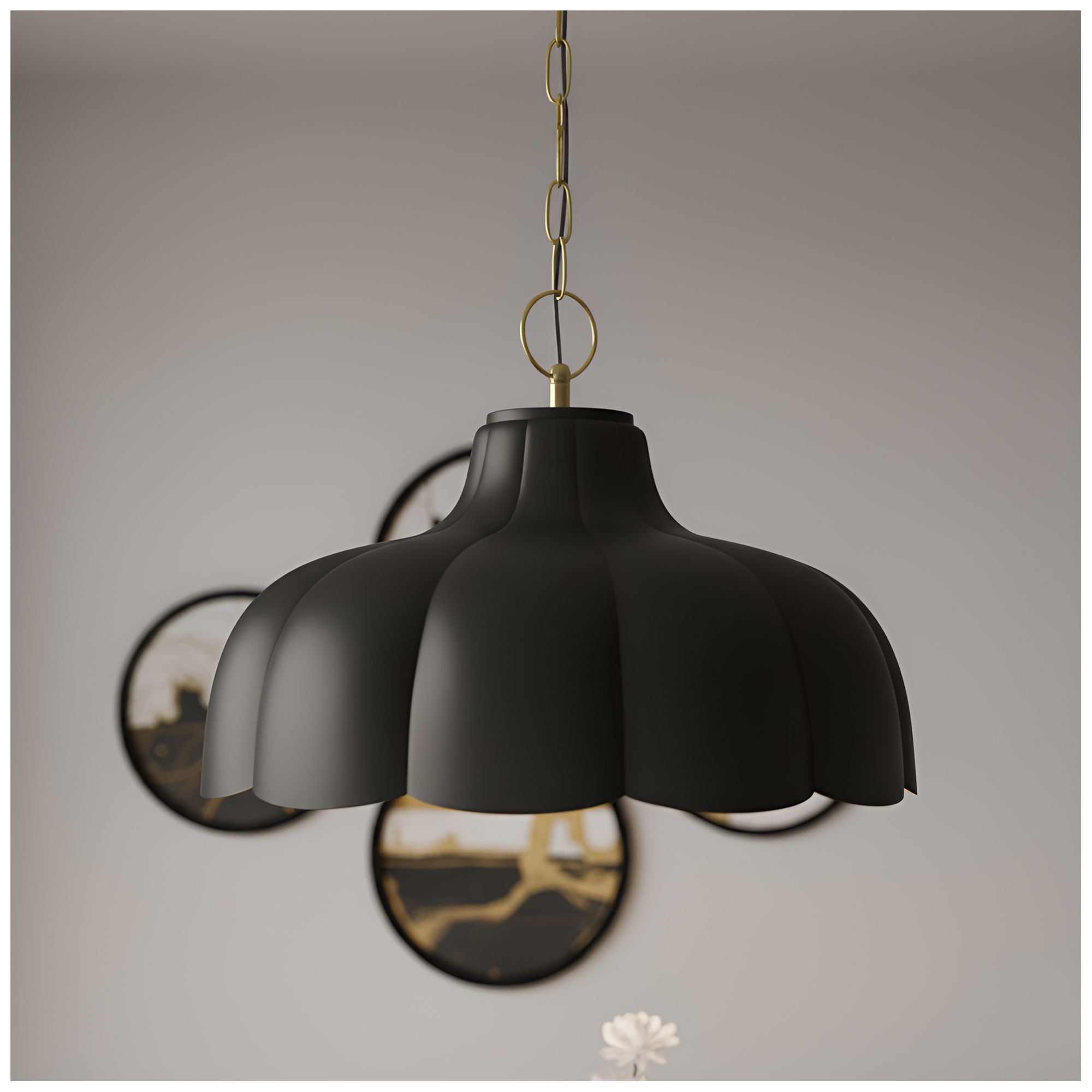 Leanne 4-Light Matte Black Pendant Light