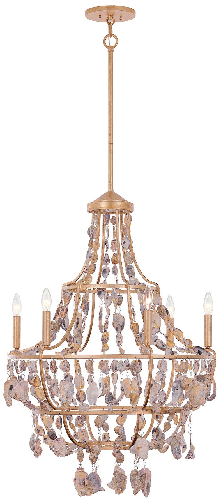 Leanne 6-Light Chandelier in Chandon by Breegan Jane