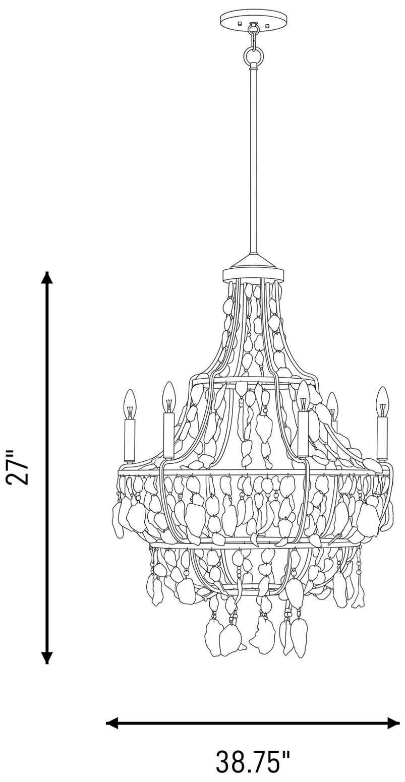Leanne 6-Light Chandelier in Chandon by Breegan Jane