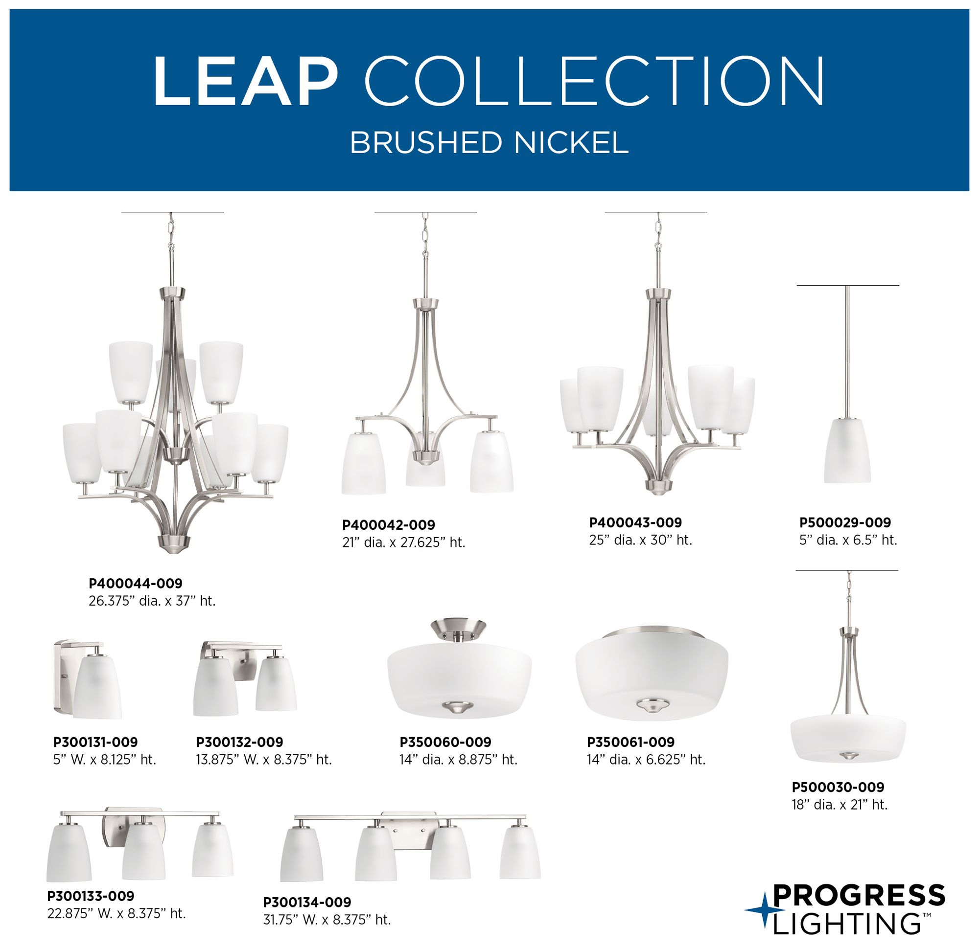 Leap Collection Nine-Light Chandelier