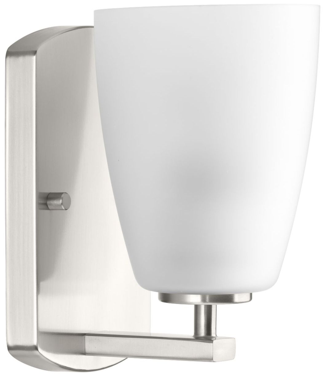 Image 2 Leap Collection One-Light Etched Glass Modern Bath Vanity Light more views