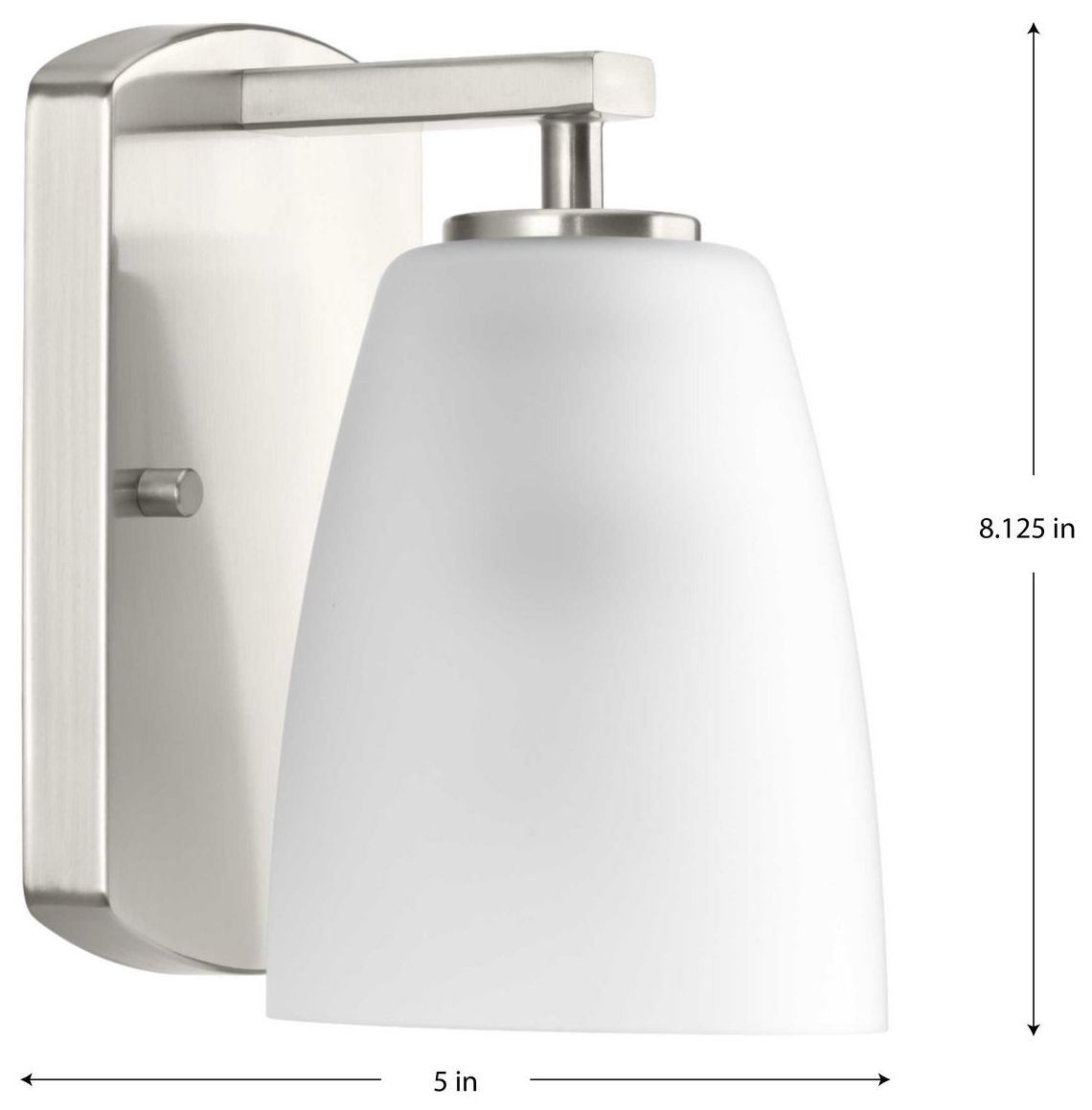 Image 4 Leap Collection One-Light Etched Glass Modern Bath Vanity Light more views