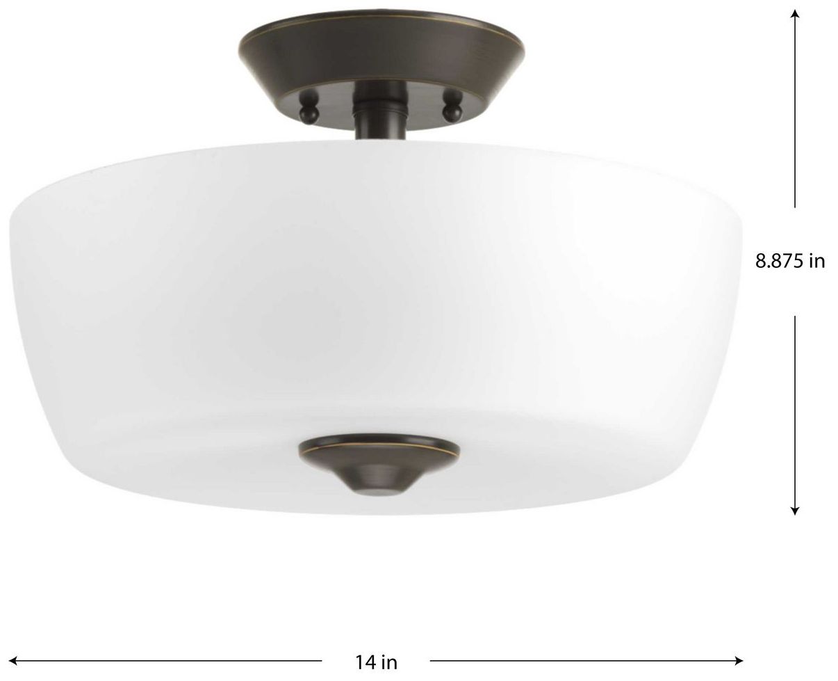 Image 4 Leap Collection Two-Light 14" Semi-Flush Mount more views