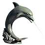 Leaping Dolphin 20" High Pond Spitter Fountain in scene