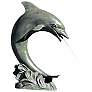 Leaping Dolphin 28" High Pond Spitter Fountain in scene
