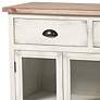 3_Leary 34"W Antique White and Natural 2-Drawer 3-Door Cabinet more views