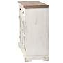 6_Leary 34"W Antique White and Natural 2-Drawer 3-Door Cabinet more views