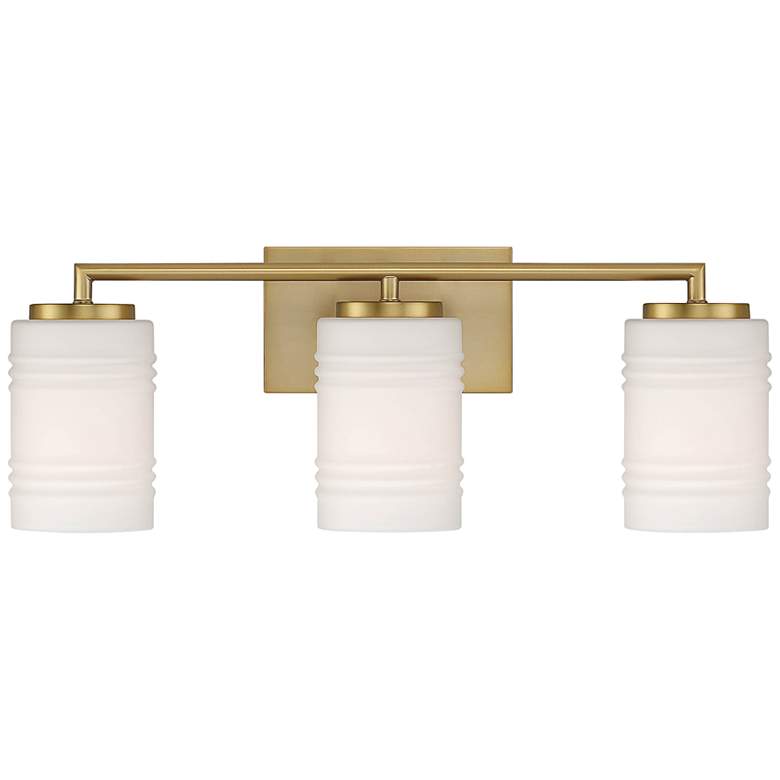 Image 3 Leavenworth 23 1/2"W Brushed Gold 3-Light Vanity Bath Light more views