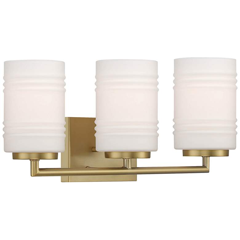 Image 5 Leavenworth 23 1/2 inchW Brushed Gold 3-Light Vanity Bath Light more views