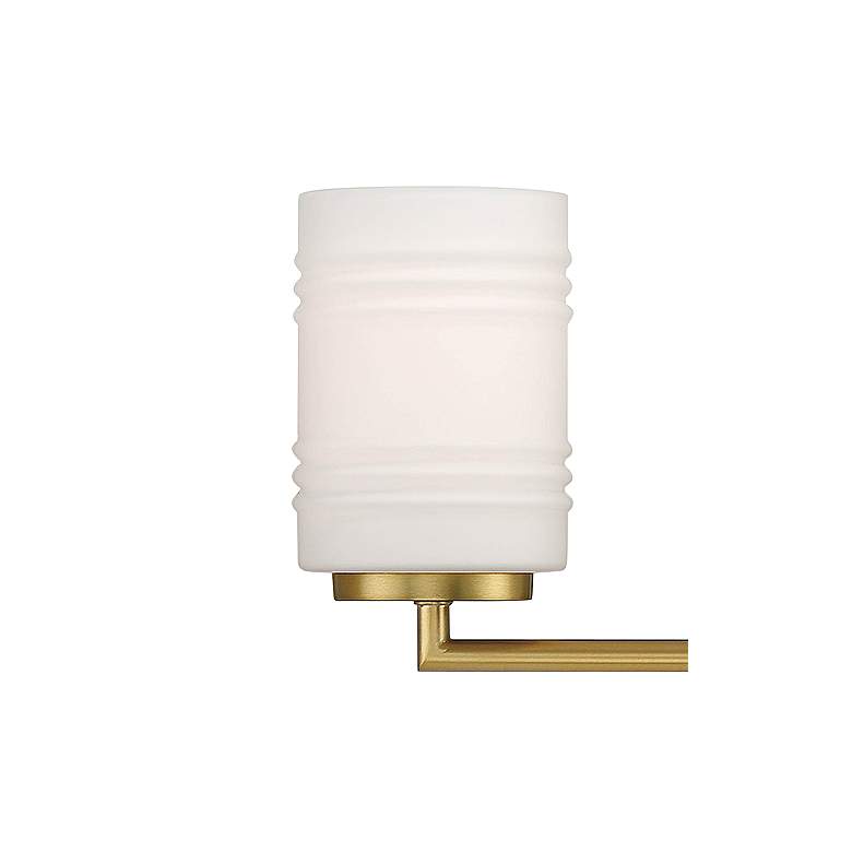 Image 3 Leavenworth 33" Wide Brushed Gold 4-Light Vanity Bath Light more views
