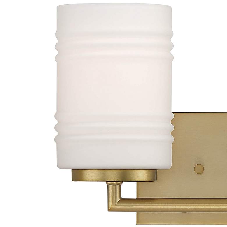 Image 3 Leavenworth 8 1/2 inch High Brushed Gold 2-Light Wall Sconce more views