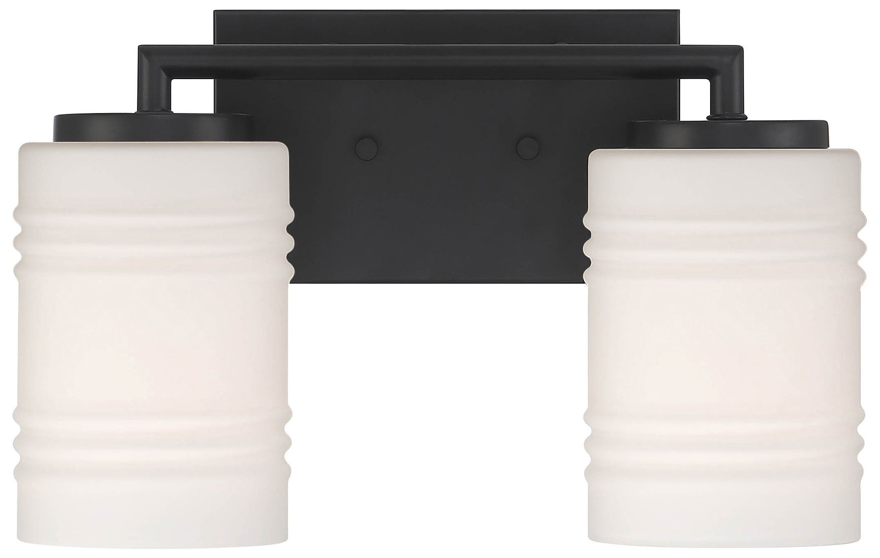 Leavenworth 8 1/2" High Matte Black 2Light Wall Sconce 481G5