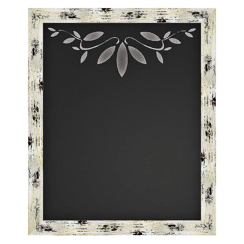 Image 1 Leaves 23 inch High Harvest Distressed Wood Wall Chalkboard