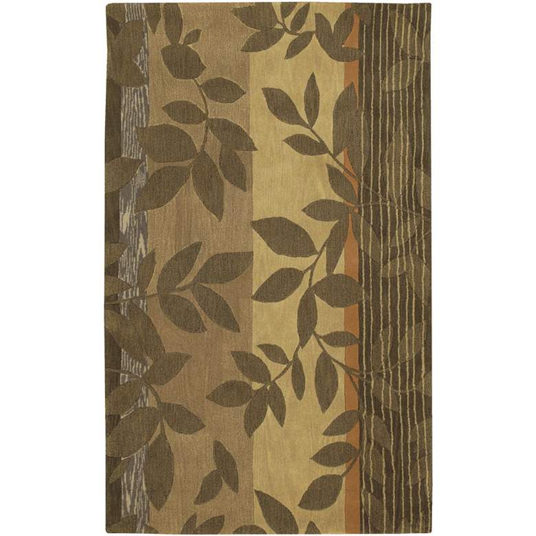 Image 1 Leaves & Branches Camel Handmade Rug