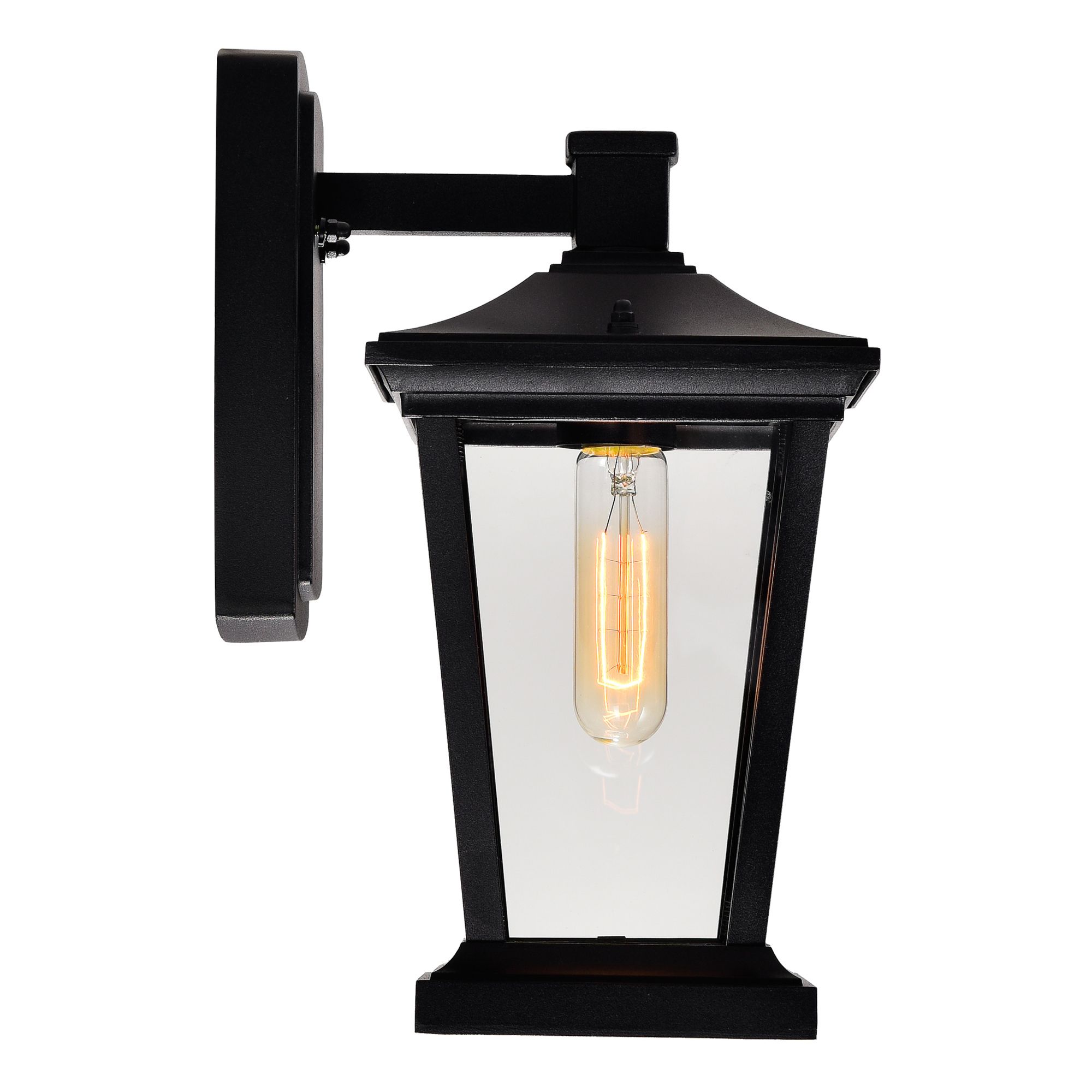 Thumbnail2 of Leawood 1 Light 7in Black Outdoor Wall Light more views