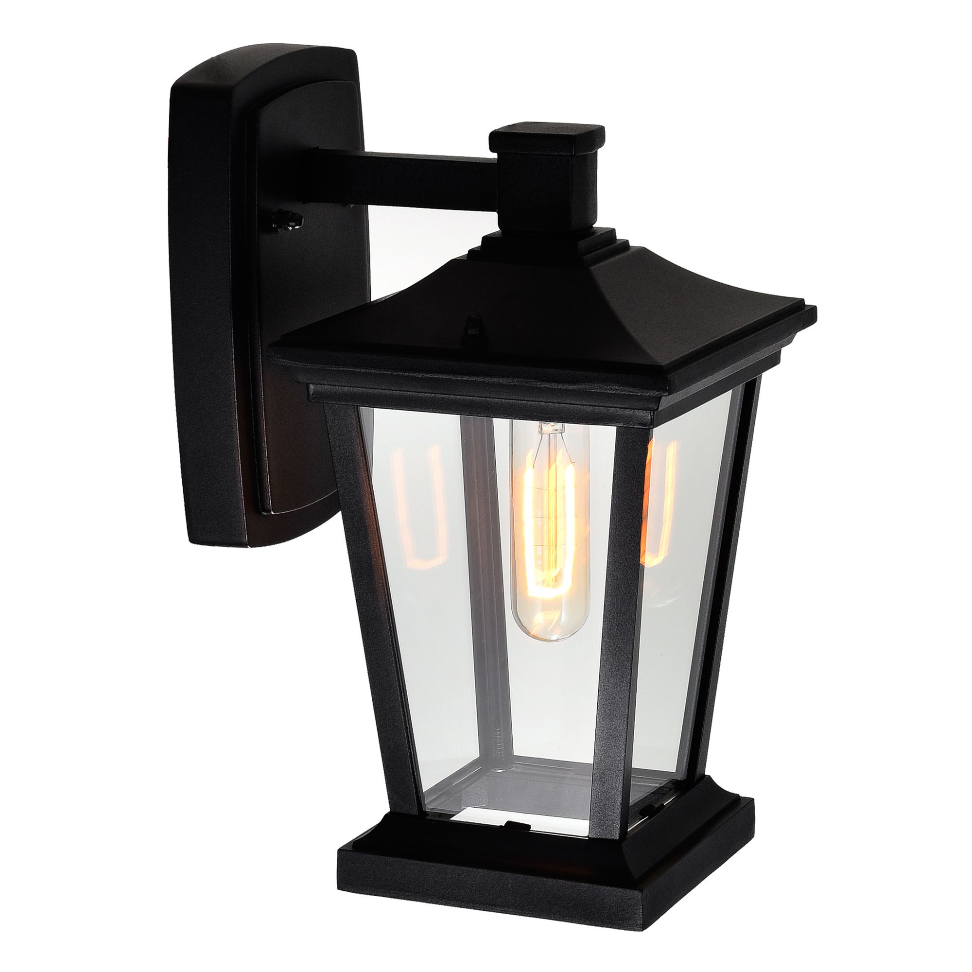 Thumbnail3 of Leawood 1 Light 7in Black Outdoor Wall Light more views