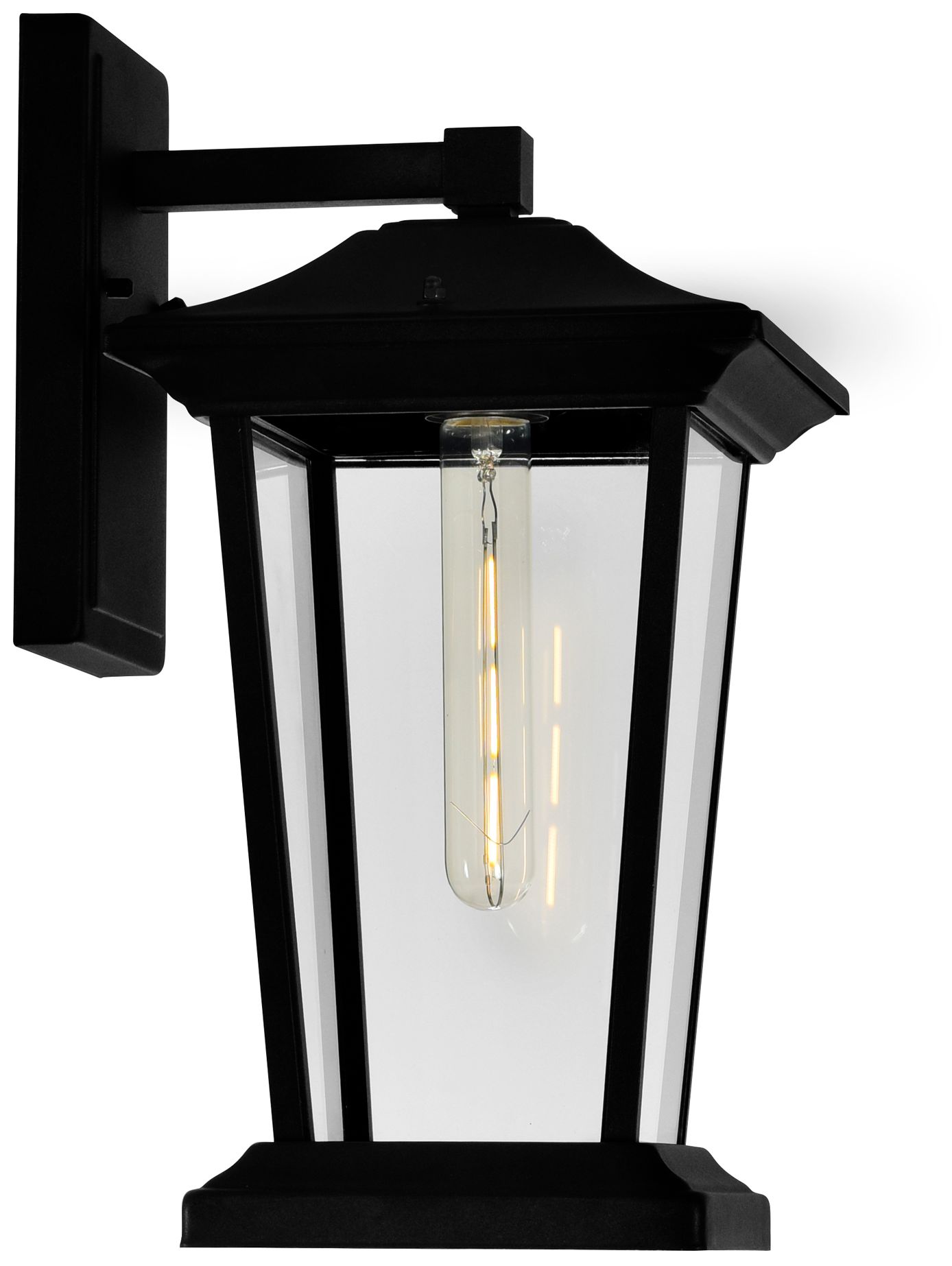 Leawood 1 Light 8in Black Outdoor Wall Light