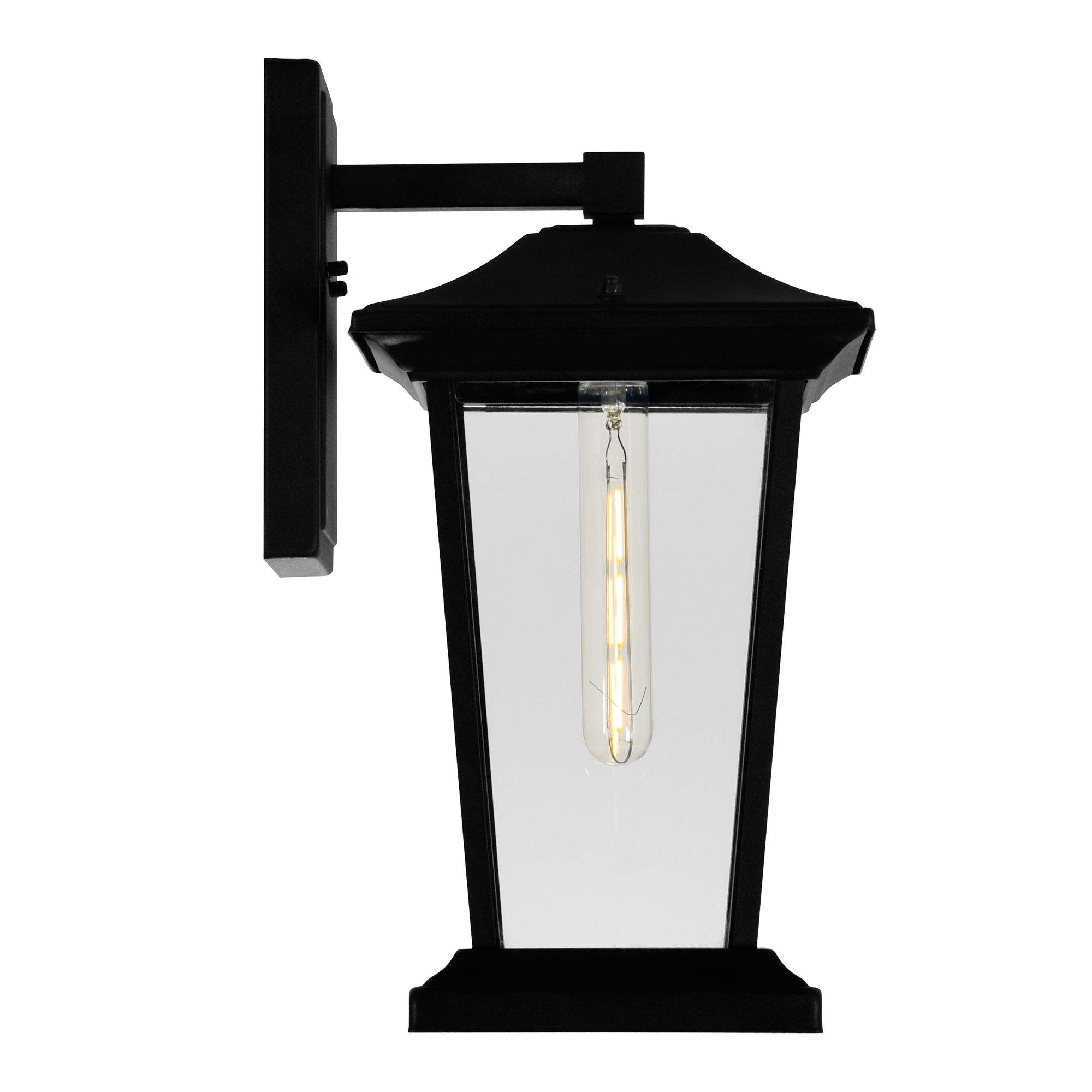 Image 2 Leawood 1 Light 8in Black Outdoor Wall Light more views