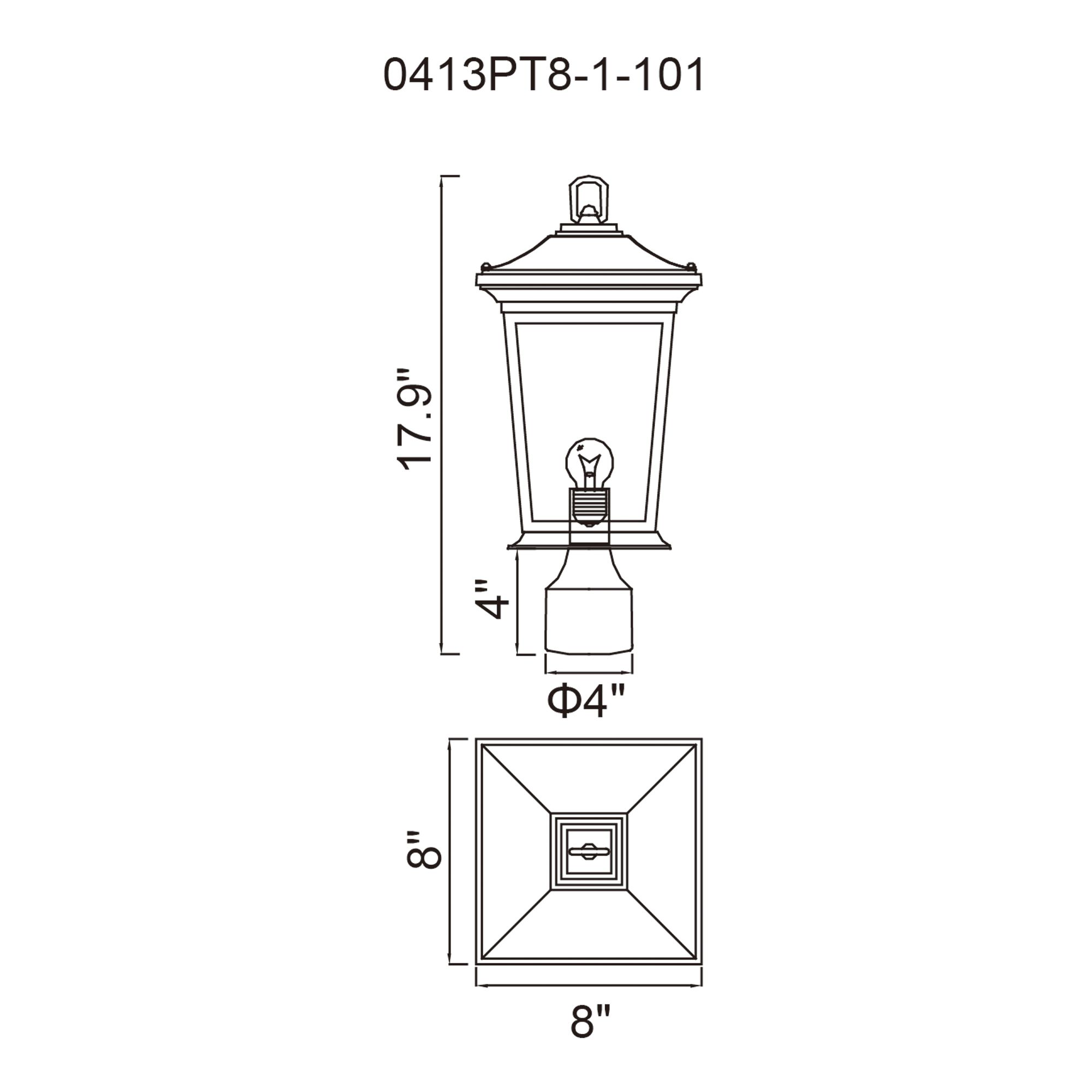 Image 6 Leawood 1 Light Black Outdoor Lantern Head more views