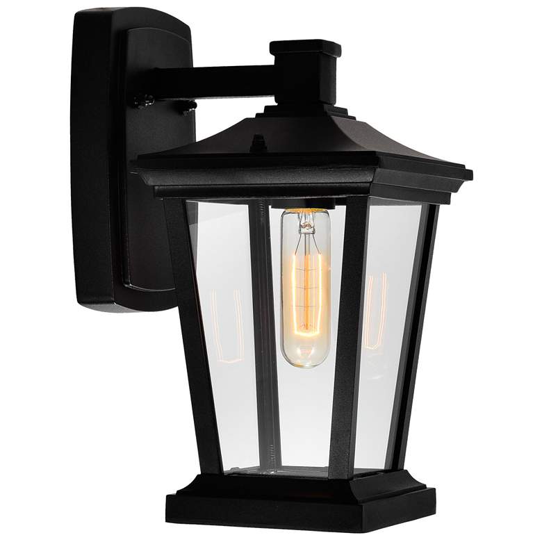 Image 1 Leawood 1 Light Black Outdoor Wall Light