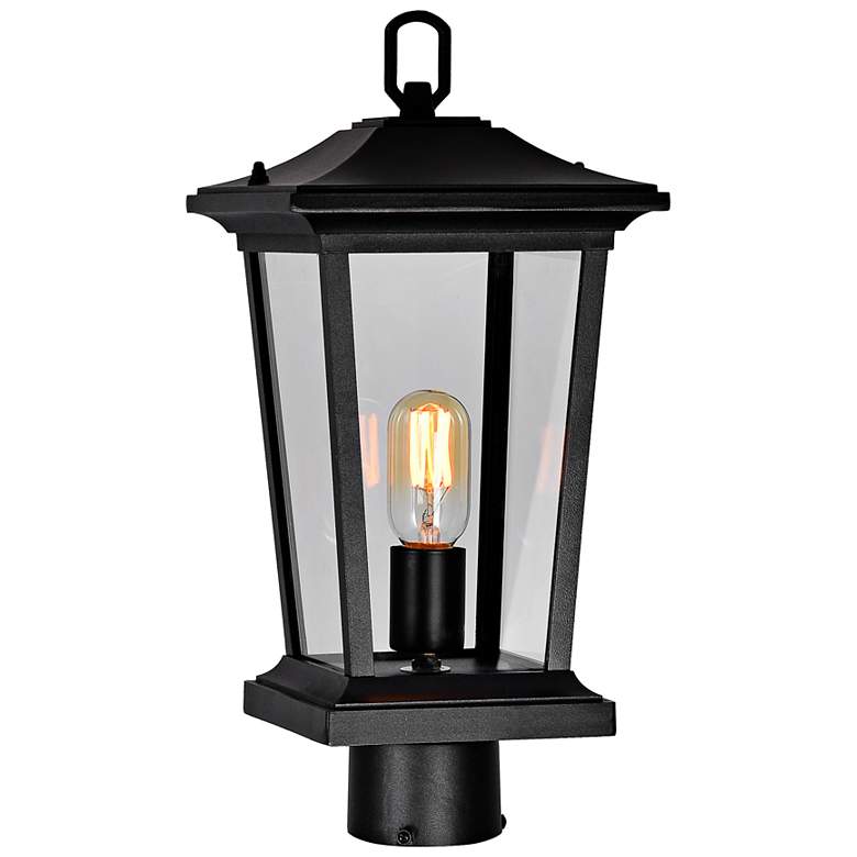 Image 1 Leawood 18" High Black Outdoor Post Light
