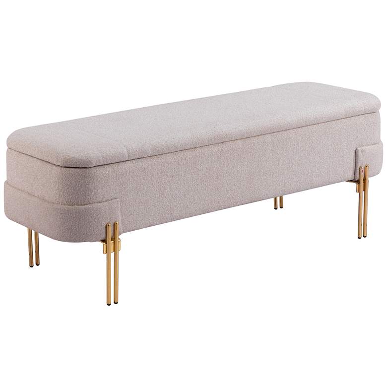 Image 1 Lebreton Storage Bench Oatmeal Beige