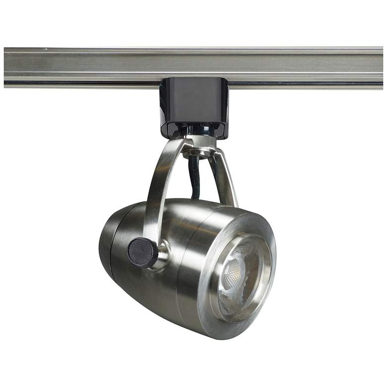 Image 1 LED 12W Track Head, Pinch back shape Brushed Nickel - 36 Degree Beam