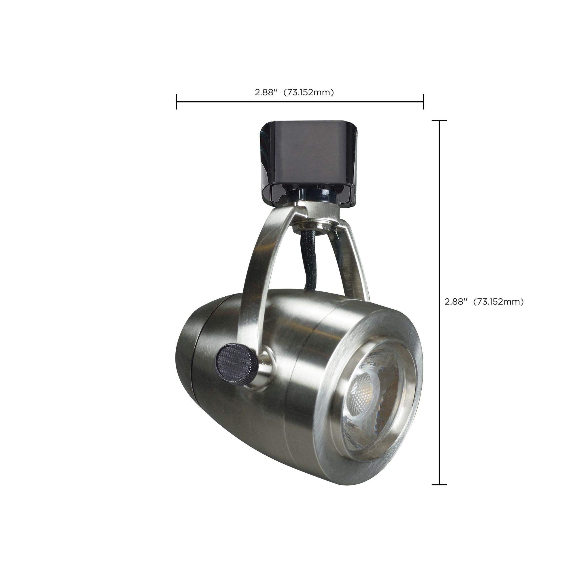 Image 3 LED 12W Track Head, Pinch back shape Brushed Nickel - 36 Degree Beam more views