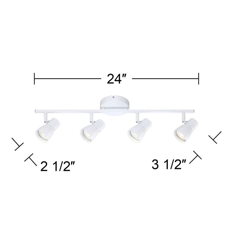 Image 4 LED 24 inch Wide White 4-Light Track Light Kit for Celling or Wall more views