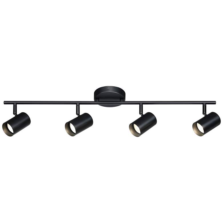 Image 1 LED 30 inch Wide Black 4-Light Track Light Kit for Ceiling or Wall