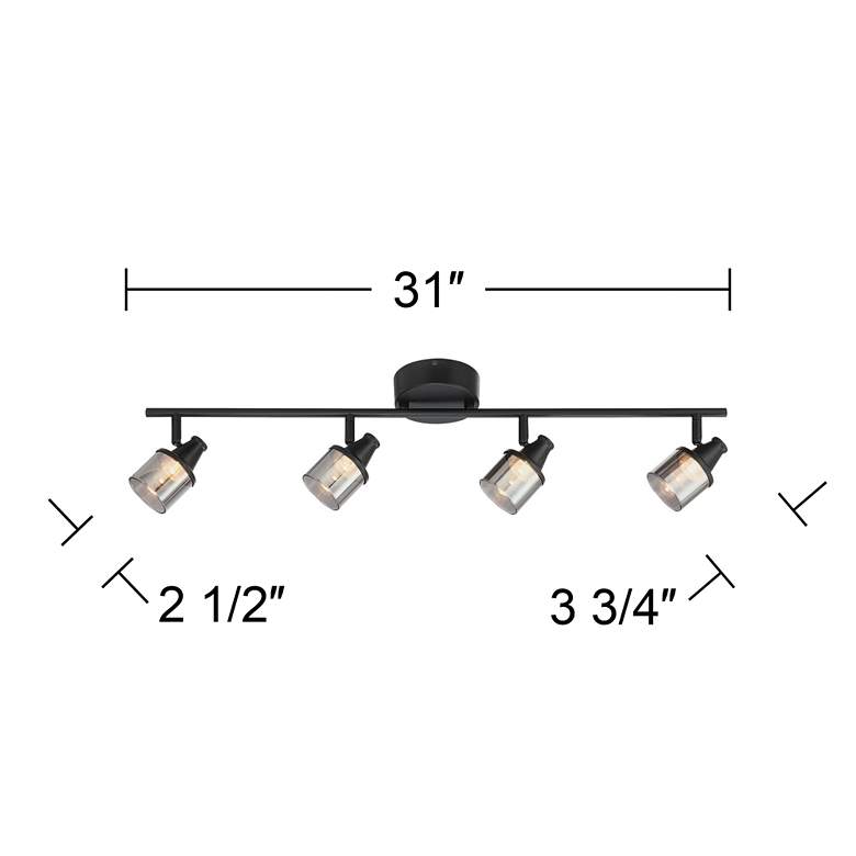 Image 4 LED 31" Wide Black 4-Light Track Light Kit for Ceiling or Wall more views